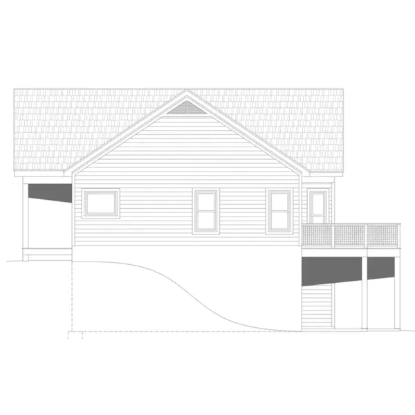 Lake House Plan Right Elevation - 141D-0392 - Shop House Plans and More