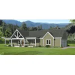 Farmhouse Plan Front of Home - Glenrock III Craftsman Home 141D-0404 - Shop House Plans and More