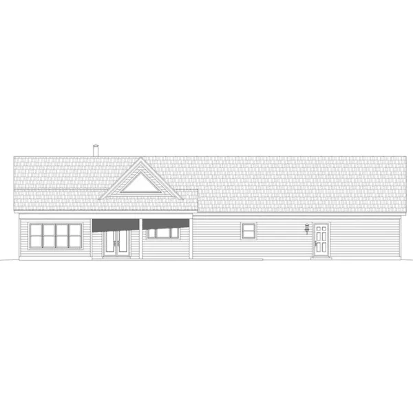 Farmhouse Plan Rear Elevation - Glenrock III Craftsman Home 141D-0404 - Shop House Plans and More