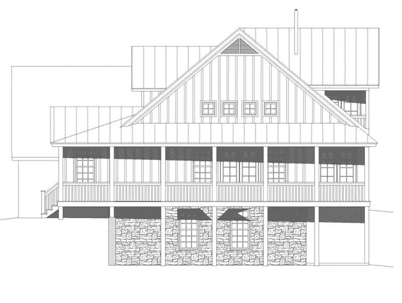 Modern Farmhouse Plan Right Elevation - 141D-0405 - Shop House Plans and More