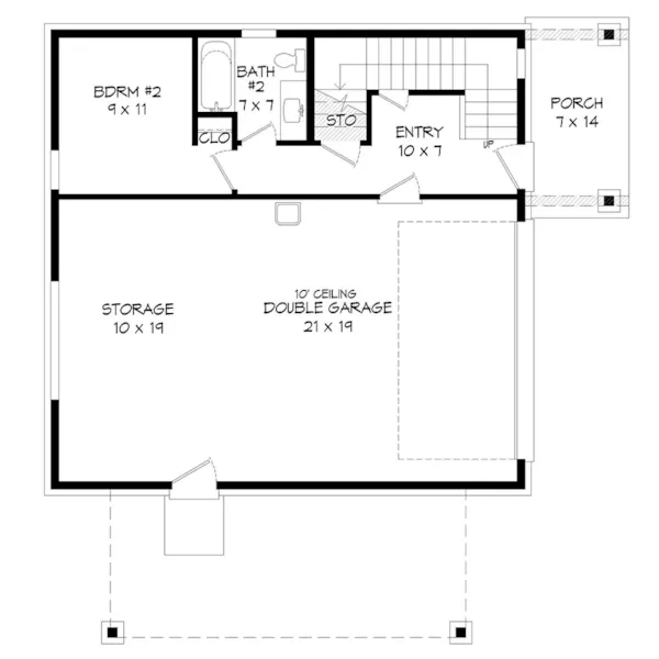 Waterfront House Plan First Floor - Eagle Lane Modern Home 141D-0406 - Shop House Plans and More