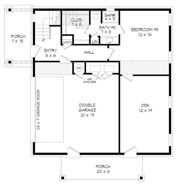 Vacation House Plan First Floor - Stonebridge Modern Home 141D-0408 - Shop House Plans and More