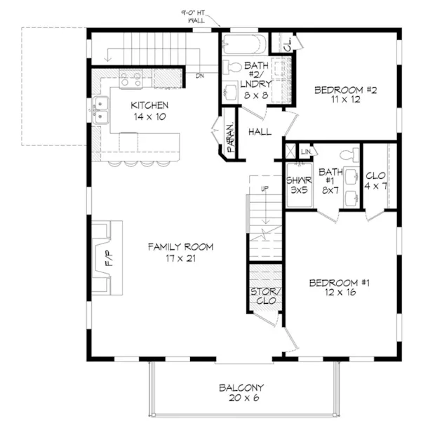 Vacation House Plan Second Floor - Stonebridge Modern Home 141D-0408 - Shop House Plans and More