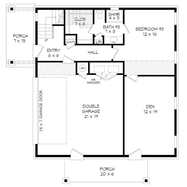 Contemporary House Plan First Floor - Stonebridge II Modern Home 141D-0409 - Shop House Plans and More