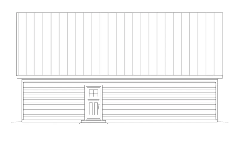 Country House Plan Rear Elevation - 141D-0413 - Shop House Plans and More