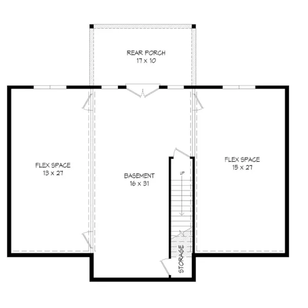 Farmhouse Plan Basement Floor - Eagle Ranch Point Country Home 141D-0414 - Shop House Plans and More