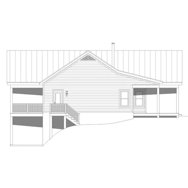 Farmhouse Plan Left Elevation - Eagle Ranch Point Country Home 141D-0414 - Shop House Plans and More