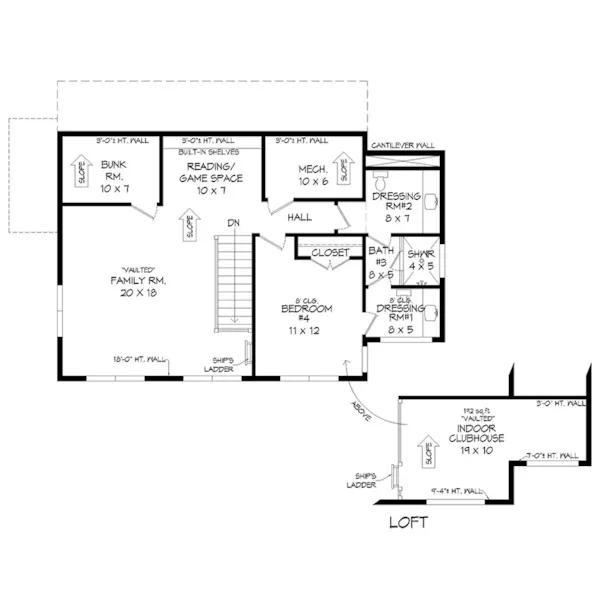 Vacation House Plan Third Floor - Mt. Eagle Modern Home 141D-0418 - Shop House Plans and More