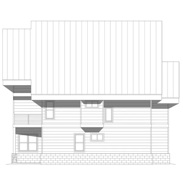 Vacation House Plan Rear Elevation - Mt. Eagle Modern Home 141D-0418 - Shop House Plans and More