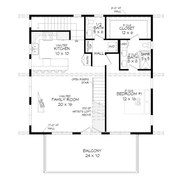 Second Floor - Eagle Rain Modern Home 141D-0423 - Shop House Plans and More