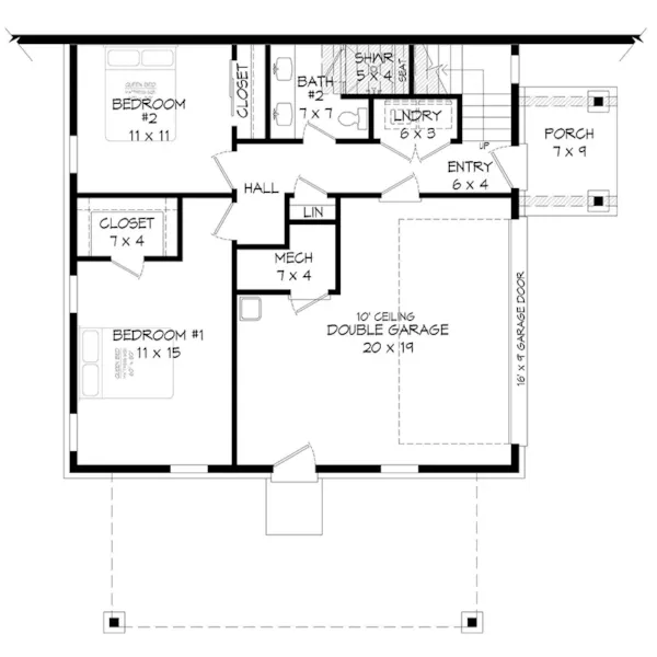 Modern House Plan First Floor - Penn Eagle Coastal Home 141D-0424 | House Plans and More