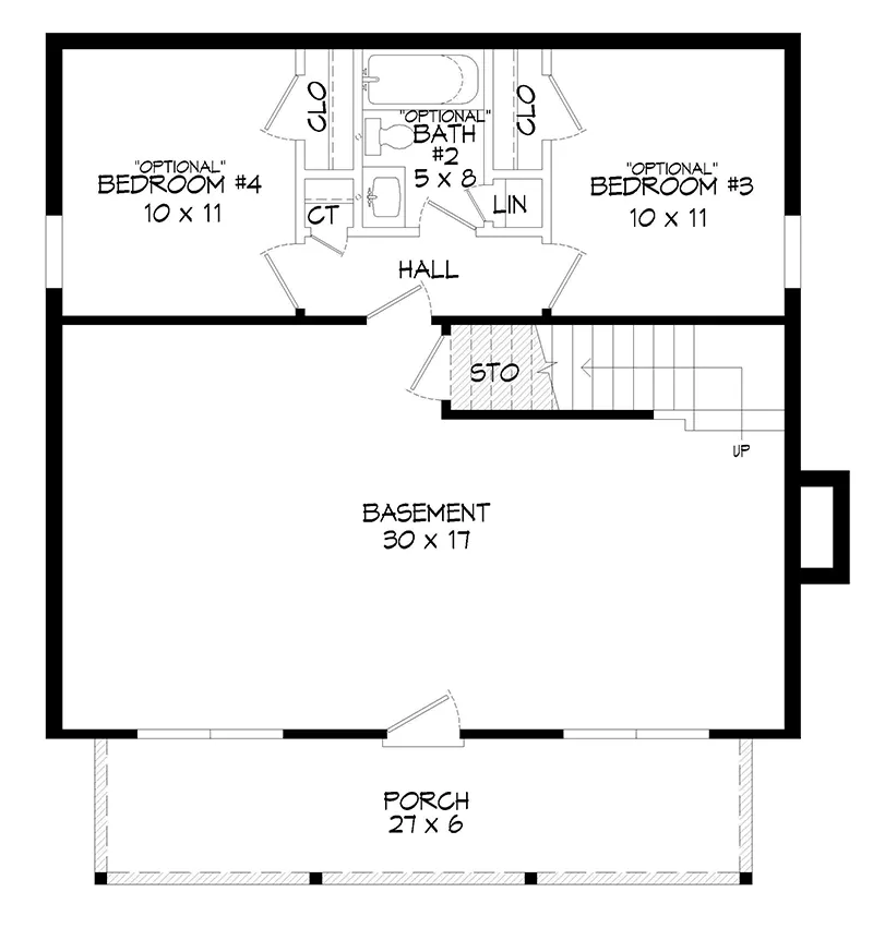 Country House Plan Basement Floor - 141D-0426 - Shop House Plans and More