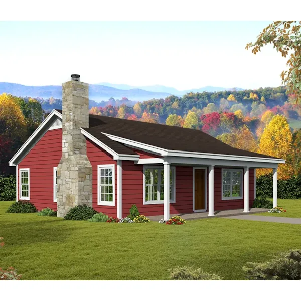 Country House Plan Front of Home - Willow Park Country Cabin 141D-0428 - Shop House Plans and More