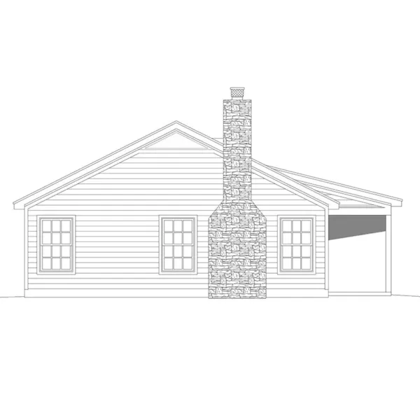 Country House Plan Left Elevation - Willow Park Country Cabin 141D-0428 - Shop House Plans and More