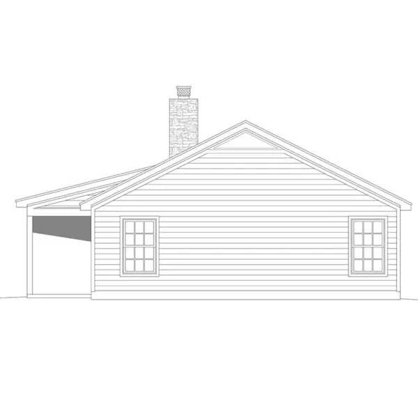 Country House Plan Right Elevation - Willow Park Country Cabin 141D-0428 - Shop House Plans and More