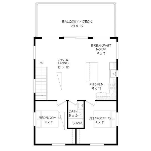 Lake House Plan Second Floor - 141D-0441 - Shop House Plans and More