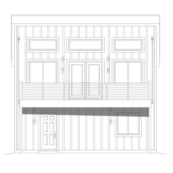 Lake House Plan Rear Elevation - 141D-0441 - Shop House Plans and More