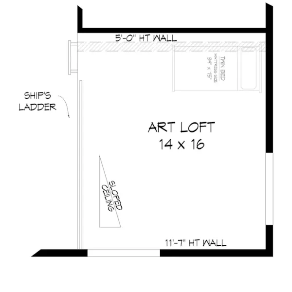 Contemporary House Plan Loft - Eagle River Branch Modern Home 141D-0444 - Shop House Plans and More