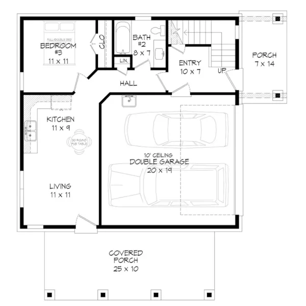 Lake House Plan First Floor - Eagle Range Vacation Home 141D-0447 - Shop House Plans and More