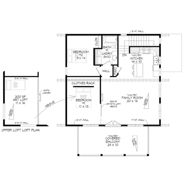 Lake House Plan Second Floor - Eagle Range Vacation Home 141D-0447 - Shop House Plans and More