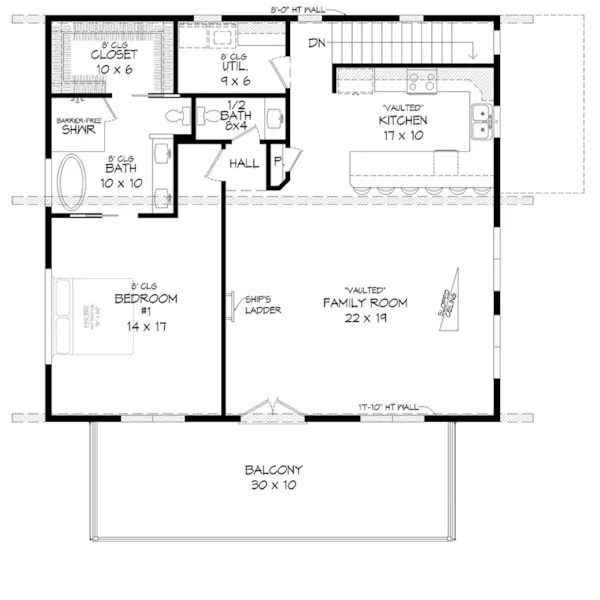 Lake House Plan Second Floor - Eagle Bogg Modern Home 141D-0449 - Shop House Plans and More