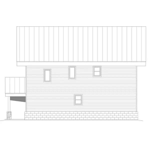 Lake House Plan Rear Elevation - Eagle Bogg Modern Home 141D-0449 - Shop House Plans and More