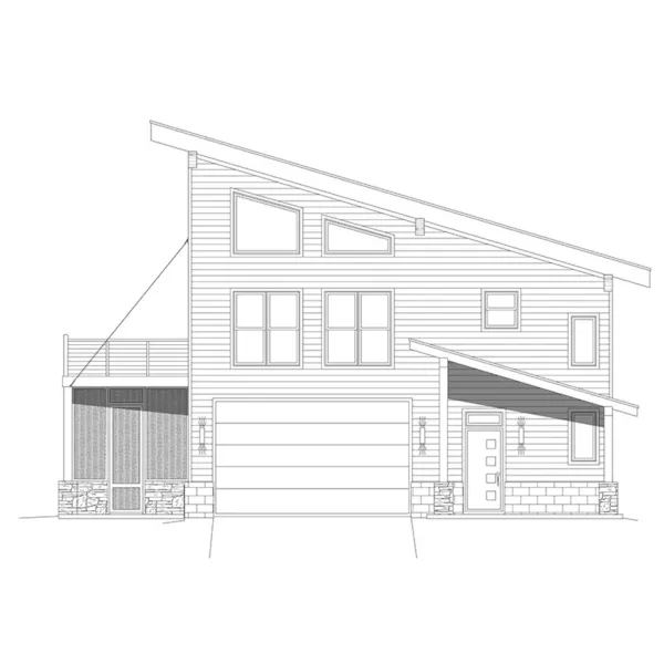 Lake House Plan Right Elevation - Eagle Bogg Modern Home 141D-0449 - Shop House Plans and More