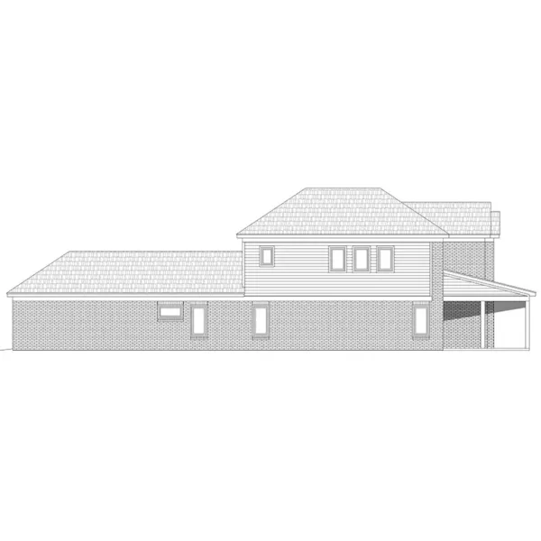 Traditional House Plan Left Elevation - 141D-0451 - Shop House Plans and More