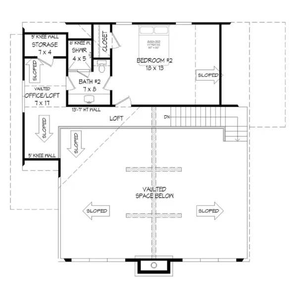 Waterfront House Plan Second Floor - Clarks Creek Coastal Home 141D-0461 - Shop House Plans and More