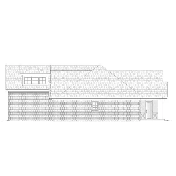 Traditional House Plan Right Elevation - Carolina Springs Ranch Home 141D-0465 - Shop House Plans and More