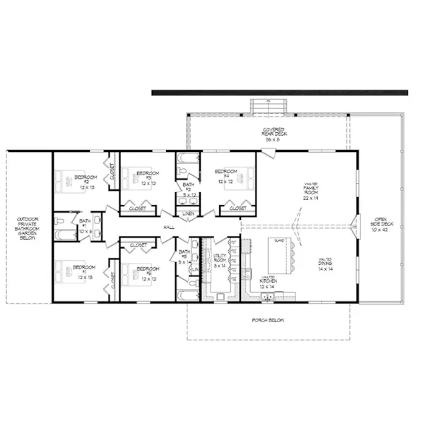 Country House Plan Second Floor - Arcadia Lake Modern Farmhouse 141D-0471 - Shop House Plans and More