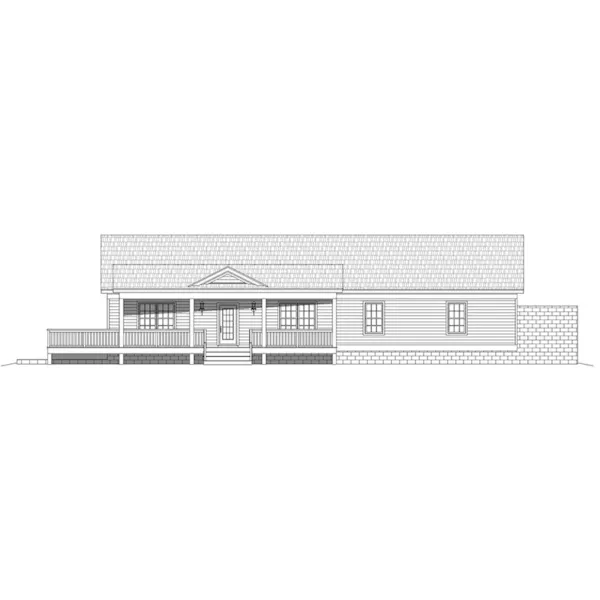 Country House Plan Rear Elevation - Arcadia Lake Modern Farmhouse 141D-0471 - Shop House Plans and More