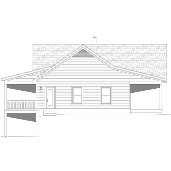 Craftsman House Plan Left Elevation - 141D-0478 - Shop House Plans and More