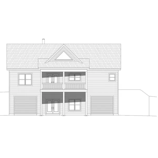 Craftsman House Plan Rear Elevation - 141D-0478 - Shop House Plans and More