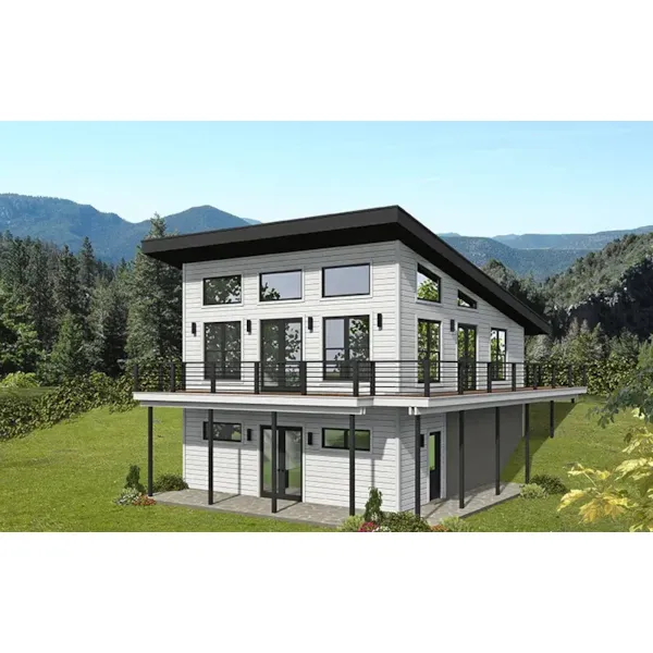 Front Photo 02 - Asheville Mountain Modern Home 141D-0481 - Shop House Plans and More