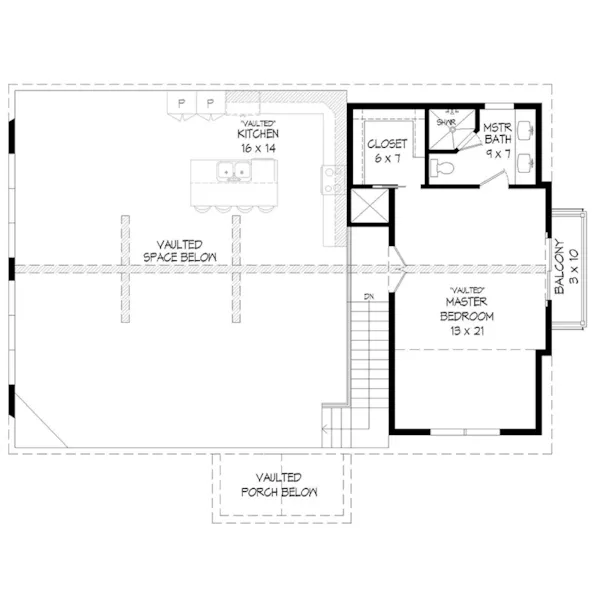 Lake House Plan Second Floor - Pine Heaven Vacation Home 141D-0484 - Shop House Plans and More