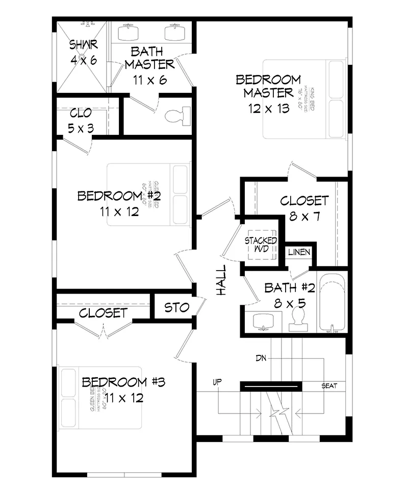 Modern House Plan Third Floor - 141D-0489 - Shop House Plans and More