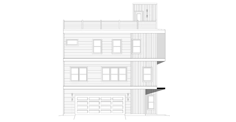 Modern House Plan Left Elevation - 141D-0489 - Shop House Plans and More