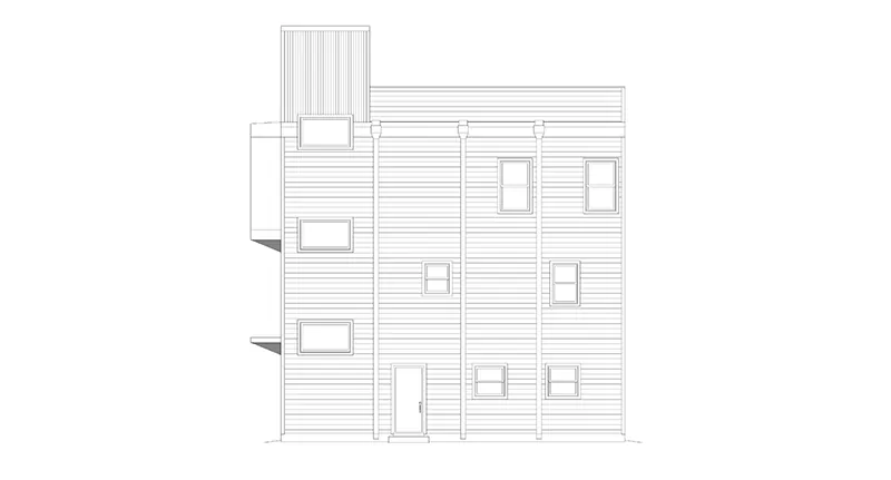 Modern House Plan Right Elevation - 141D-0489 - Shop House Plans and More