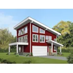 Modern House Plan Front of Home - Eagle Inlet Vacation Home 141D-0491 - Shop House Plans and More