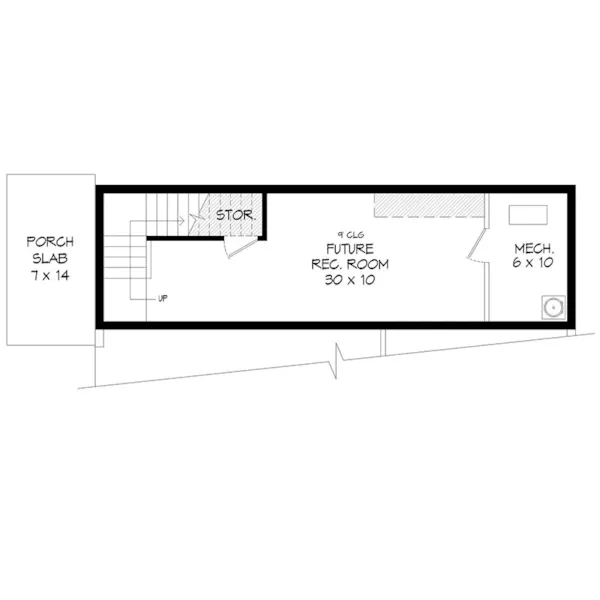 Modern House Plan Basement Floor - Eagle Riverbank Coastal Home 141D-0494 - Shop House Plans and More