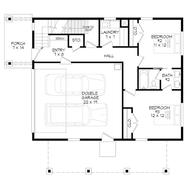 Modern House Plan First Floor - Eagle Riverbank Coastal Home 141D-0494 - Shop House Plans and More