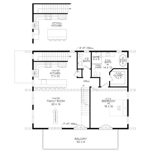 Modern House Plan Second Floor - Eagle Riverbank Coastal Home 141D-0494 - Shop House Plans and More