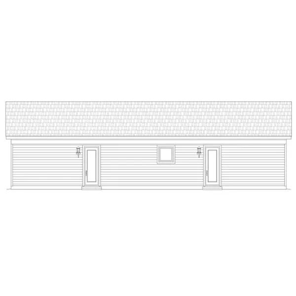 Cabin & Cottage House Plan Rear Elevation - Star Prairie Small Home 141D-0496 - Shop House Plans and More