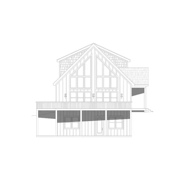 Craftsman House Plan Left Elevation - Hideaway Hills Country Home 141D-0500 - Shop House Plans and More