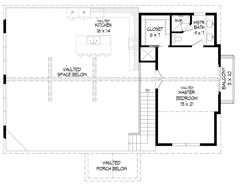 Waterfront House Plan Second Floor - 141D-0507 - Shop House Plans and More