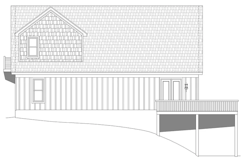 Waterfront House Plan Rear Elevation - 141D-0507 - Shop House Plans and More