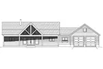 Ranch House Plan Front Elevation - Greers Ferry Craftsman Home 141D-0512 - Shop House Plans and More