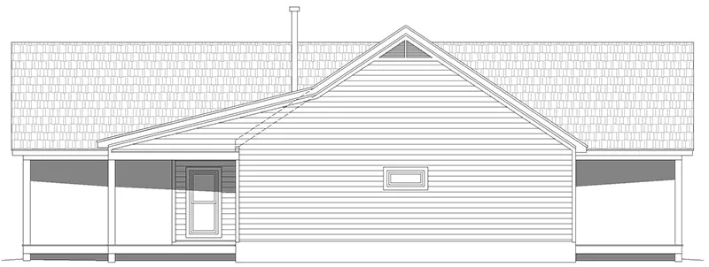 Lake House Plan Left Elevation - Buffalo Circle Rustic Lake Home 141D-0513 - Shop House Plans and More