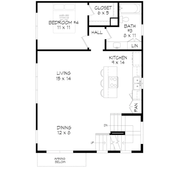 Modern House Plan Second Floor - 141D-0518 - Shop House Plans and More